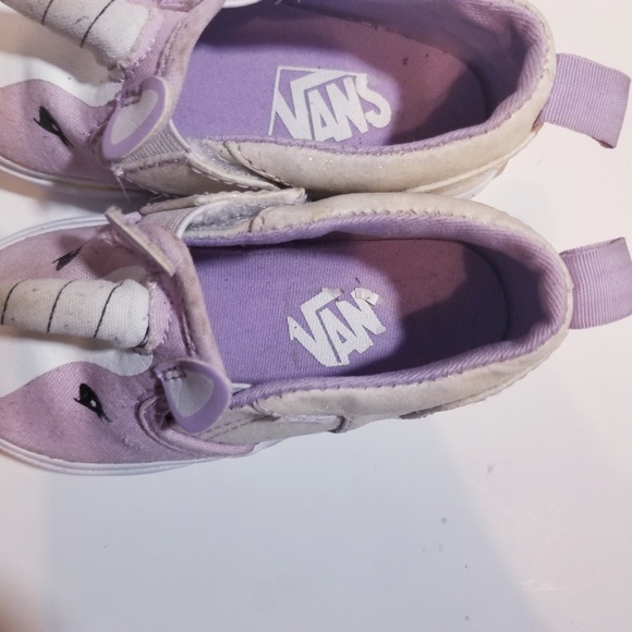 Vans Asher V Unicorn Toddler Size 6 Purple - Picture 7 of 8